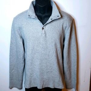 Michael Kors Pull Over Gray White Waffle Sz XL